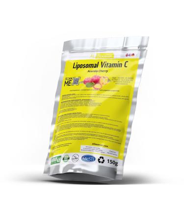 ALIBOOSTER Liposomal Vitamin C + Standardized Acerola Cherry Extract Powder 150g Pure 100% Natural No Additive for Soup Smoothies Coffee Beverages Pastries