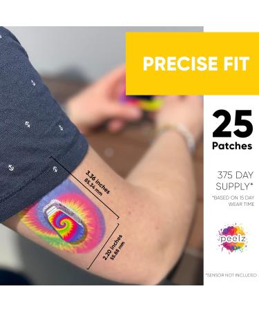 Peelz Dexcom G6 Adhesive Patches 25 Pack - Waterproof CGM Sensor Patches - US-Made for Sensitive Skin - Dexcom Stickers - Beige - Buy Online on GoSupps.com