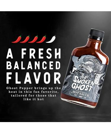 Hoff & Pepper Smoken Ghost Louisiana Style Hot Sauce 6.7 Fl Oz - Handmade Tennessee Hot Sauce for Spicy Lovers - Perfect for Grilling and Seasoning - Buy Online on GoSupps.com