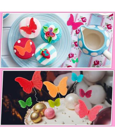 5-Piece Mini Butterfly Silicone Mold Set | Fondant Cake, Chocolate, Polymer Clay Molds | Non-Stick DIY Tool for Cake Decorating | Pink - Buy Online on GoSupps.com
