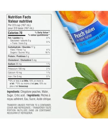 Club Supreme Peach Halves in Light Syrup - Handpicked and Packed with Premium Quality for Snacking Baking and Nutritional Benefits - 398ml - Buy Online on GoSupps.com