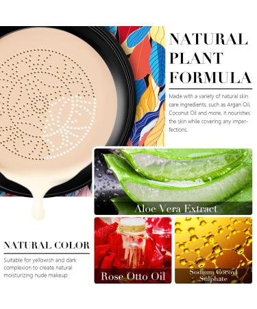 Generic 2024 New Mushroom-Head Air Cushion CC Cream BB Cream Makeup Moisturizing Concealer Long-Lasting Matte Waterproof Moisturizing Concealer CC Cream (Natural Skin #2) - Buy Online on GoSupps.com