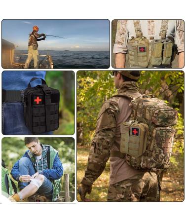 Crisis First Aid Bag | Empty Molle Tactical EDC IFAC Pouch for Outdoor & Travel | Versatile Camping Gadget & Motorcycle Pharmacy Belt Bag - Buy Online on GoSupps.com