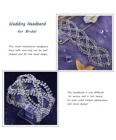 HONGMEI Rhinestone Bridal Headband - Crystal Wedding Hair Piece for Brides - Buy Online on GoSupps.com