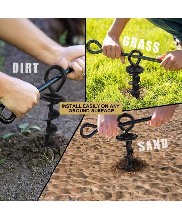 Buy EURMAX USA Spiral Dog Tensioner 4.2m - Durable Outdoor Pet Anchor - Ideal for All Pets - Hard-Wearing Black Floor Anchor - Buy Online on GoSupps.com