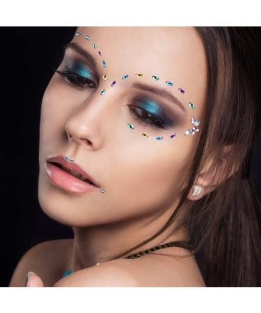 2000 Pieces Shiny AB Rhinestones Flat Back with Tweezer Horse Eye Rhinestones Nail Rhinestones Gems Decorations for Nail Supplies Crafts - Buy Online on GoSupps.com