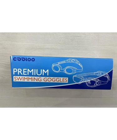 Cooloo Swimming Goggles for Men | 2-Piece Set with UV Protection Anti-Fog & Adjustable Belt | Comfortable Adult Swim Goggles - Blue & Black Mirrored Lens - Buy Online on GoSupps.com