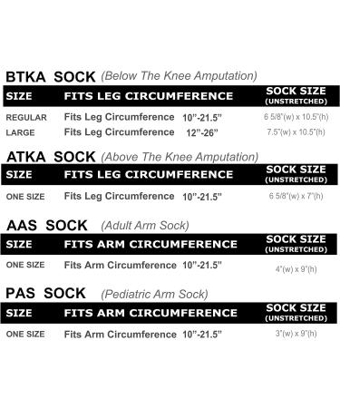 ATKA Boho V4 3PLY Amputee Sock for Residual Wound, Over Shrinker Sock - Small to Large - Buy Online on GoSupps.com