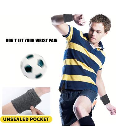 Mand Joint Bag 2er Set - Versatile Welding Tape & Wrist Bands with Zip Pocket for Running Jogging Walking Biking & Yoga - Dark Gray - Buy Online on GoSupps.com