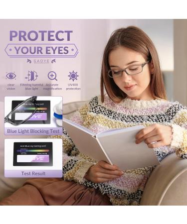 Shop Gaoye 6-Pack Fashion Reading Glasses for Women & Men - Blue Light Blocker Spring Hinge Anti Eyestrain - Mix Color C1 1.5x - Buy Online on GoSupps.com