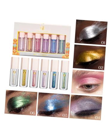 Buy Hemoton 6pcs Shimmer Eyeshadow Set - Long Lasting Glitter Liquid Eyeshadow for Women | Flash Cosmetics Highlighter - Buy Online on GoSupps.com