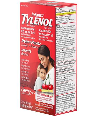 Infants' Tylenol Acetaminophen Liquid Medicine Cherry 2 fl. oz - Pack of 1 - Buy Online on GoSupps.com