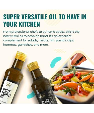 Liebers Black & White Truffle Oil Bundle - Premium Oil for Cooking, Salad Dressing & Garnish - Vegan, Vegetarian & Gluten Free - 8.45 Fl Oz Glass Bottle - Buy Online on GoSupps.com