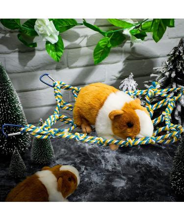 Small Animal Rope Climbing Ladder and Bridge - 2 Piece Set for Bird, Hamster, Rat - Red and Yellow - Buy Online on GoSupps.com