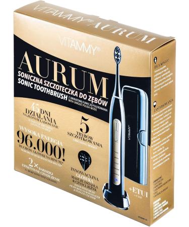VITAMMY Aurum Sonic Toothbrush - Polishing Function & Travel Case | International Shipping Available - Buy Online on GoSupps.com