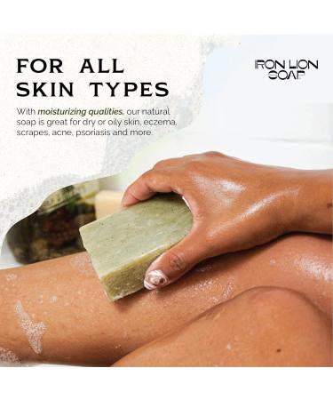 Iron Lion Vegan All Natural Men's Soap Bars Variety Pack - Organic, Plant Based Soap for Body, Face, Hands, and Bath (6 Pack) - Buy Online on GoSupps.com