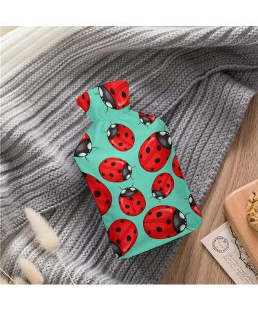 Red Ladybug Hot Water Bottle - Plush Cover Hand Warmer for Adults & Kids | 26.5x15.3cm International Shipping - Buy Online on GoSupps.com