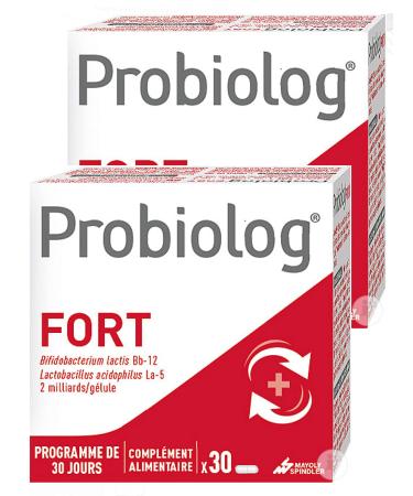 Mayoly Spindler - Probiolog FORT - Compl ments alimentaires - Syst me digestif - lot de 2 bo tes de 30 G lules. (F)