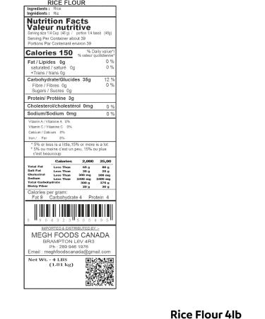 MEGH FOODS Rice Flour 4Lb - Buy Online on GoSupps.com