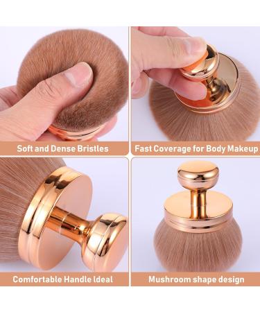 Telooco Extra Large Setting Powder Brush Rose Gold Kabuki Brush Soft Mushroom-Shaped Bronzer Brush Blush Brush for Face Body Foundation Lotion Loose Powder Applicator - Buy Online on GoSupps.com