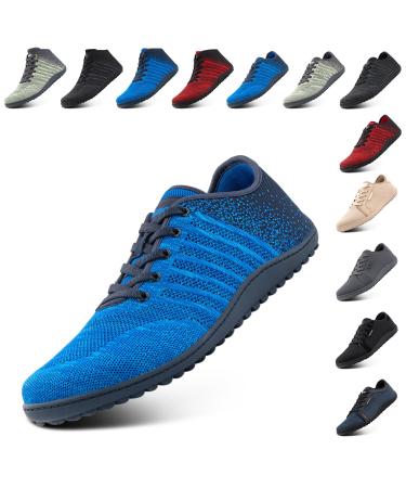 Neoker barefoot shoes unisex wide toe shoes men women Minimalistic walking shoes fitness shoes running shoes wide casual sneaker black khaki gray blue red 37-47 EU 40 EU barefoot shoes 02 blue