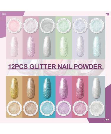 Acrylic Nail Kit for Beginners | Complete Set with 12 Colors Glitter Powder, Nail Forms, Manicure Tools | Perfect for Nail Extension | Christmas Gift - Buy Online on GoSupps.com