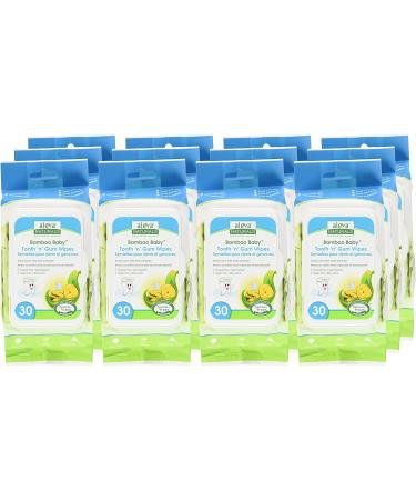 Aleva Naturals Bamboo Baby Wipes for Teeth & Gums - 30 Count - Buy Online on GoSupps.com