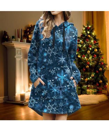 Women s Christmas Skirt & Hooded Sweater Dress Mini Long-Sleeve Top for Autumn/Winter - Buy Online on GoSupps.com