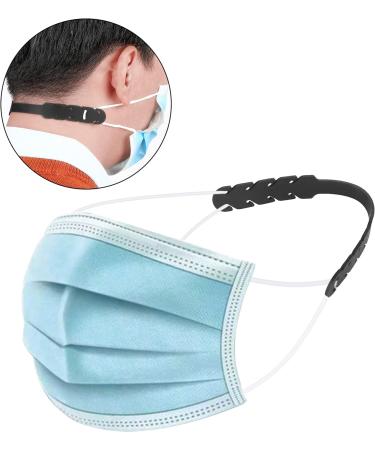 Welsberg 10x Black Mask Hooks - Adjustable Silicone Ear Strap Extension for Mouth Cover Masks - Buy Online on GoSupps.com