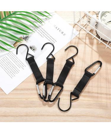 4 Pieces Baseball Fence Hooks with Nylon Safety Buckles - Multifunctional Metal Hooks for Hanging Water Cup, Backpack - Ideal for Softball and Outdoor Sports Equipment - Black - Buy Online on GoSupps.com