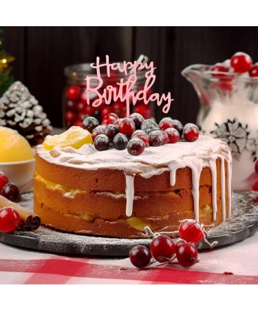 Acrylic Happy Birthday Cake Topper - 12pcs Cupcake Toppers & Decorations | Durable, Waterproof & Personalised Birthday Party Cake Decoration - Buy Online on GoSupps.com