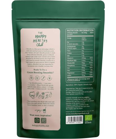 Organic Chlorella Powder 50g - Superfood for Juice, Smoothies & Food | Vegan & Kosher Certified - Broken Cell Wall Chlorella - Pack of 1 - Buy Online on GoSupps.com