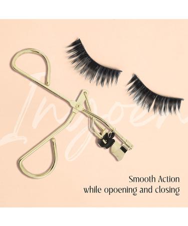 Stainless Steel Eyelash Curler - Precision Lash Curler for Flawless Lashes & Eye Beauty | Professional Gold Design - Buy Online on GoSupps.com