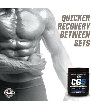 PMD Sports CG5 Premium Creatine & L Glutamine Powder Power Recovery Build Lean Muscle Increase Workout Performance Maximum Strength Pre Workout & Post Workout Unflavored 30 Servings 5.5 Ounce (Pack of 1) Unflavored - Buy Online on GoSupps.com