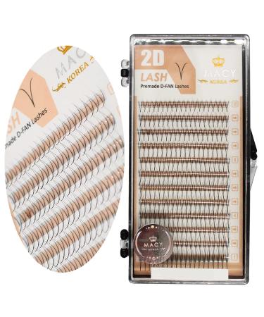 P-Beauty Cosmetic Accessories | Macy Y-Lashes 2D Volume Technology |Volume eyelashes for professional eyelash extensions |Curl/bend: C |Strength: 0.10mm |Length 10mm 1 piece (1 pack) 2D / C / 0.10mm
