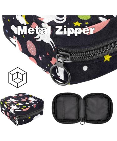 Cute Unicorn Storage Bags for Women's Bandages & Menstrual Products - Portable Holder for Tampons Panty Liners & More - Multicolored Design - Buy Online on GoSupps.com