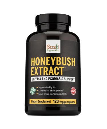 Honeybush Extract Natural Treatment & Support for Skin - Tea Base with Vitamins for Eczema Acne Psoriasis Rosacea Relief - Supports Healthy Skin 120 caps