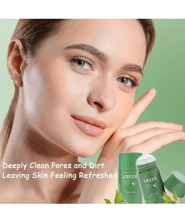 4Pcs Green Tea Clay Stick Mask Set - Blackhead Remover, Pore Cleansing, Moisturizing, Skin Brightening - Suitable for All Skin Types - Buy Online on GoSupps.com