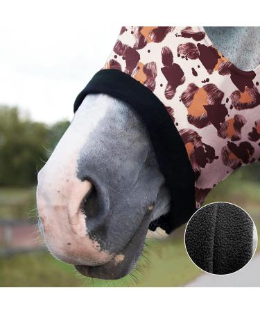 Harrison Howard Soft Fleece Stretchy Horse Head Hood with Zipper - Comfortable All-Covered Design in Classic Leopard M - Buy Online on GoSupps.com