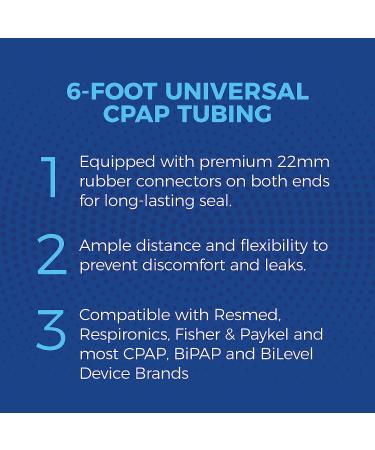 Snugell 6-Foot Universal CPAP Tube | Compatible with Most CPAP Machines | BiPAP BiLevel Device | High-Quality CPAP Tubing - Buy Online on GoSupps.com