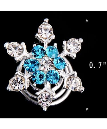 Yantu 10pcs Clear Blue Crystal Swirl Hair Twists Coils - Hair Pin Clip Accessories - Buy Online on GoSupps.com