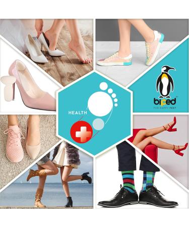 Buy Biped Health Heel Pads - Self-Adhesive Cushions for Too Big Shoes | Anti-Slip Heel Protectors in Beige/Black - Prevent Blisters & Wounds - Buy Online on GoSupps.com