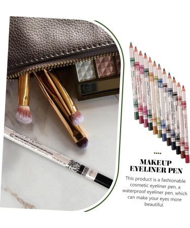 TOVINANNA 12 Pcs Eyeliner Pen Colorful Eyeliner Makeup Eyeliner Eye Lip Liner Make up Wooden 1 count (Pack of 1) As Shown - Buy Online on GoSupps.com
