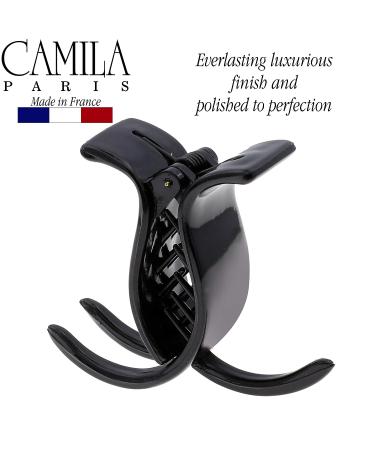 Camila Paris NV07 French Hair Clip for Women - Black 3 Teeth Ponytail Holder - Girls Claw Clip Jaw Fashion Accessory - Made in France - Buy Online on GoSupps.com