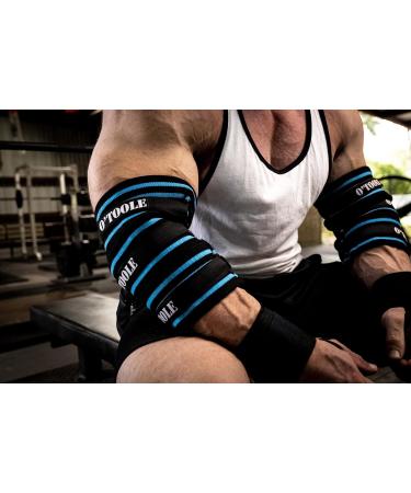 O Toole Adjustable Elbow Compression Sleeve for Bench Press | Elbow & Knee Brace for Bodybuilding Powerlifting & Weightlifting - Pain Relief (XXL Black - Buy Online on GoSupps.com