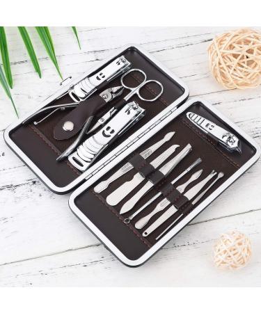 Professional Nail Clippers Set YRHOME 12 Piece Stainless Steel Manicure Kit Fingernail and Toenail Clipper Cutter Includes Cuticle Remover Stainless Steel Sharp Sturdy Trimmer Set with Portable Tra - Buy Online on GoSupps.com