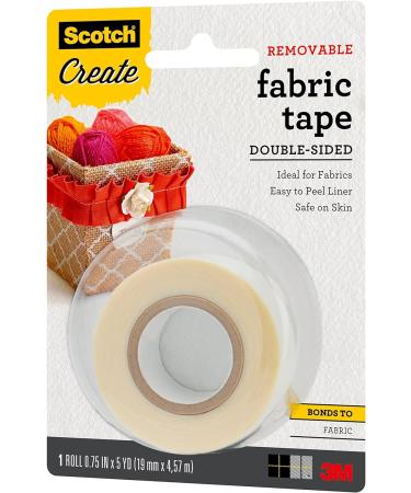 Scotch Removable Fabric Tape 3/4 in x 180 in 1/Pack Removable and Double Sided (FTR-1-CFT) 1 roll - Buy Online on GoSupps.com