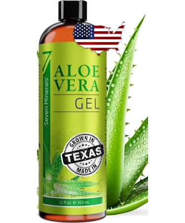 Organic Aloe Vera Gel with Pure Aloe From Freshly Cut Aloe Plant, Not Powder - No Xanthan, So It Absorbs Rapidly With No Sticky Residue - Big 12 oz 12 Ounce (Pack of 1) - Buy Online on GoSupps.com