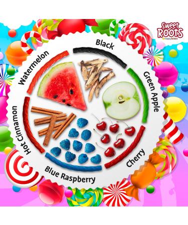 Sweet Roots Cherry Licorice Twists - Jumbo 16 oz Bag | Vegan Fat Free Made with Real Fruit Juice Certified Kosher - Buy Online on GoSupps.com