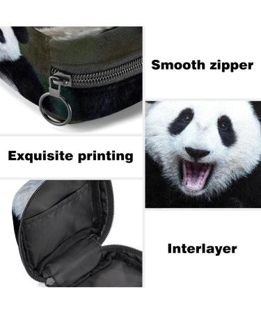 HomeDecorZone Portable Period Kit Bag - Panda Animal Multicoloured 20 - Feminine Product Pouch for Girls with Zipper - Ideal for Pads and Tampons - Buy Online on GoSupps.com